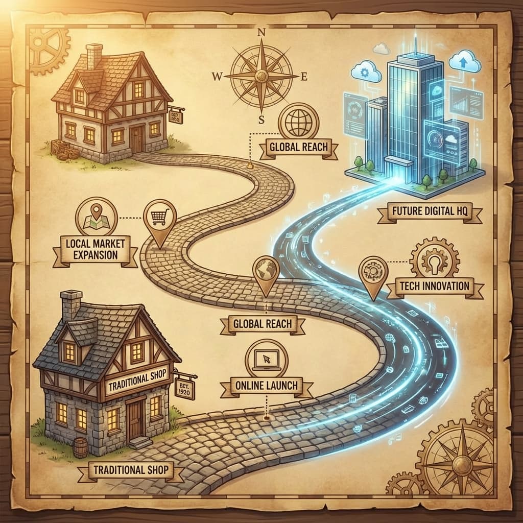 Peta Jalan Transformasi Digital: Dari Toko Kelontong Menjadi Raksasa E-Commerce